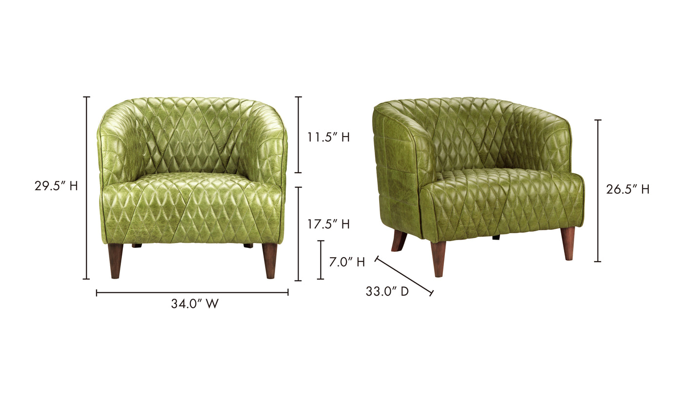 Magdelan Tufted Leather Armchair