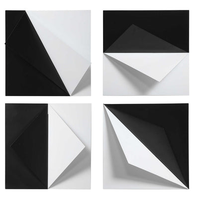 Origami Metal Wall Decor, S/4