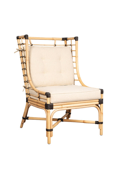 Golden Days Rattan Chair with Leather Bindings