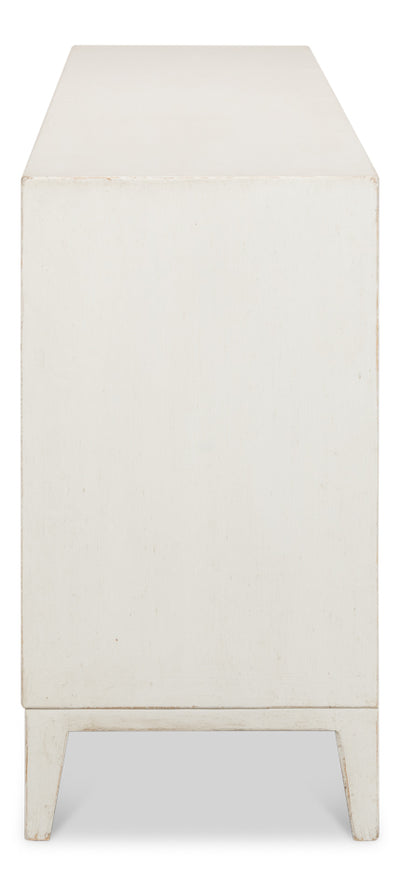 Sarreid Rosa Six Drawer Sideboard, Antique White