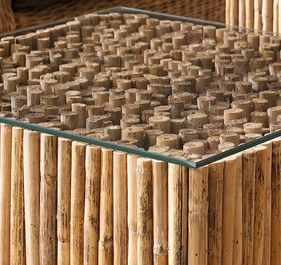 Padma's Plantation Bamboo Stick Bunching Table