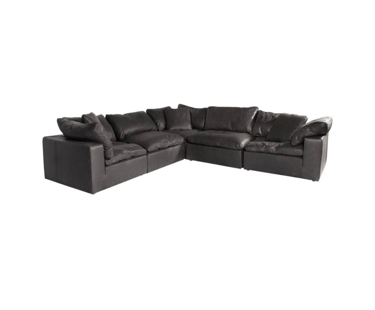 Classic Leather Sectional Modular Sofa